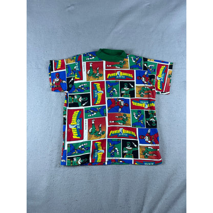 Vintage Power Rangers Zeo All Over Print T-Shirt Youth - S