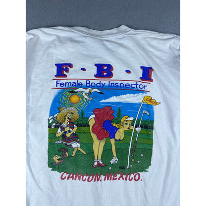 Vintage FBI Female Body Inspector T-Shirt - XL