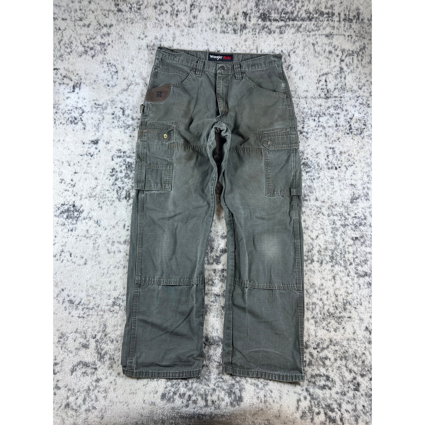 Vintage Military Green Wrangler Cargo Pants - 34