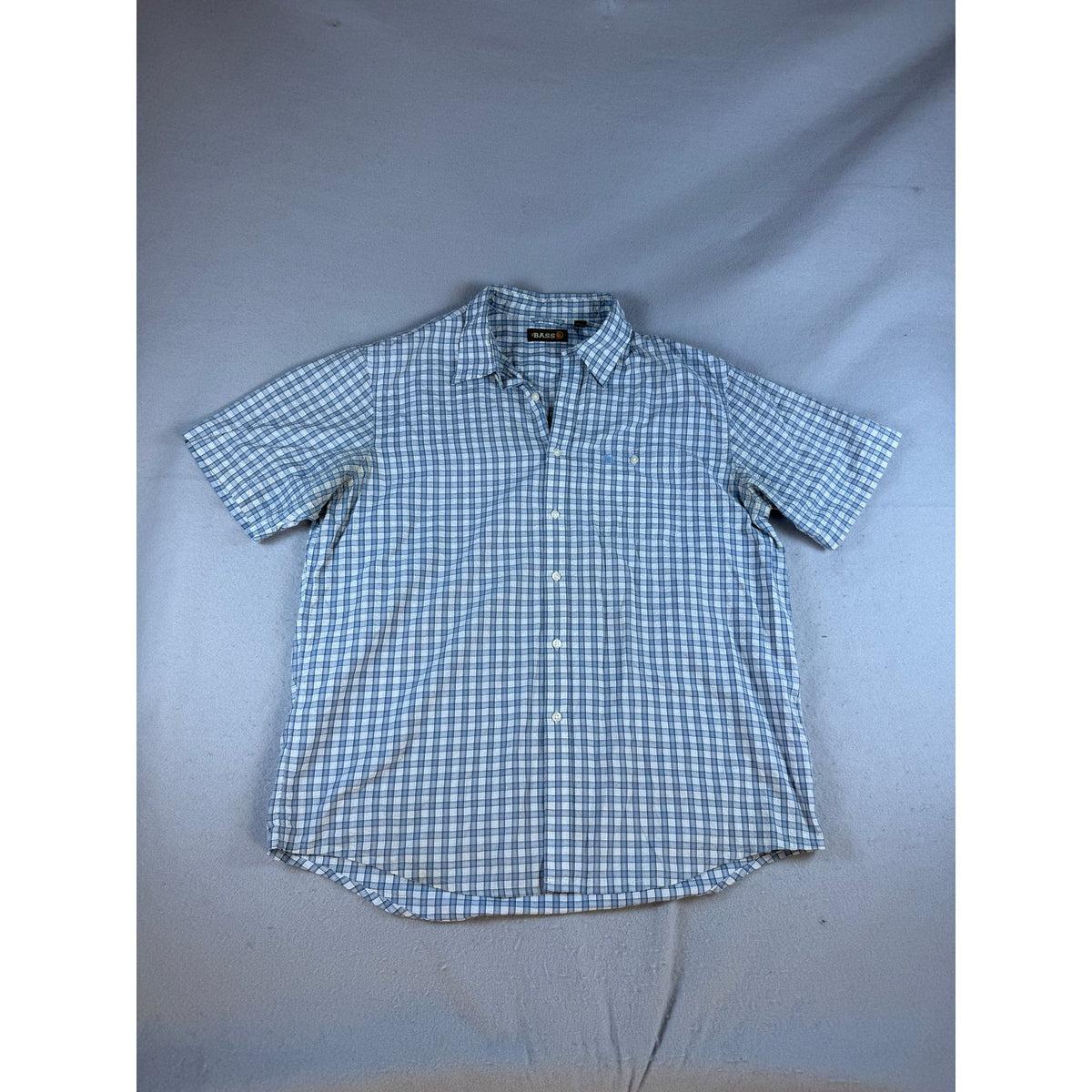 GH Bass Plaid Seersucker Shirt - XL