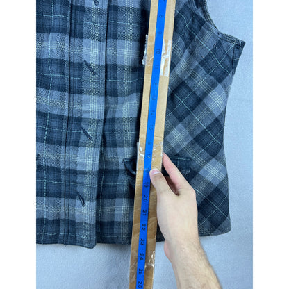 Sonoma Y2k Fur Hooded Stripped Vest - L