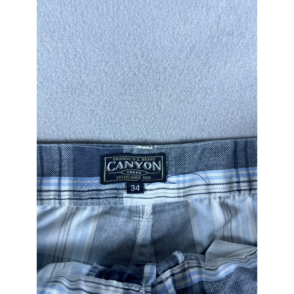 Canyon Creek Plaid Cargo Shorts - 34