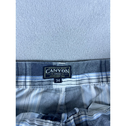 Canyon Creek Plaid Cargo Shorts - 34
