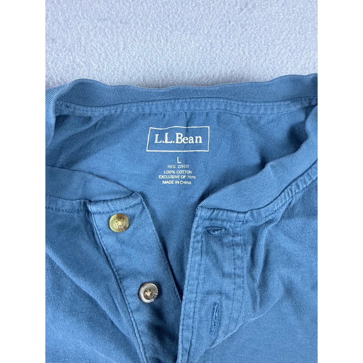 LL Bean Henley Shirt - L