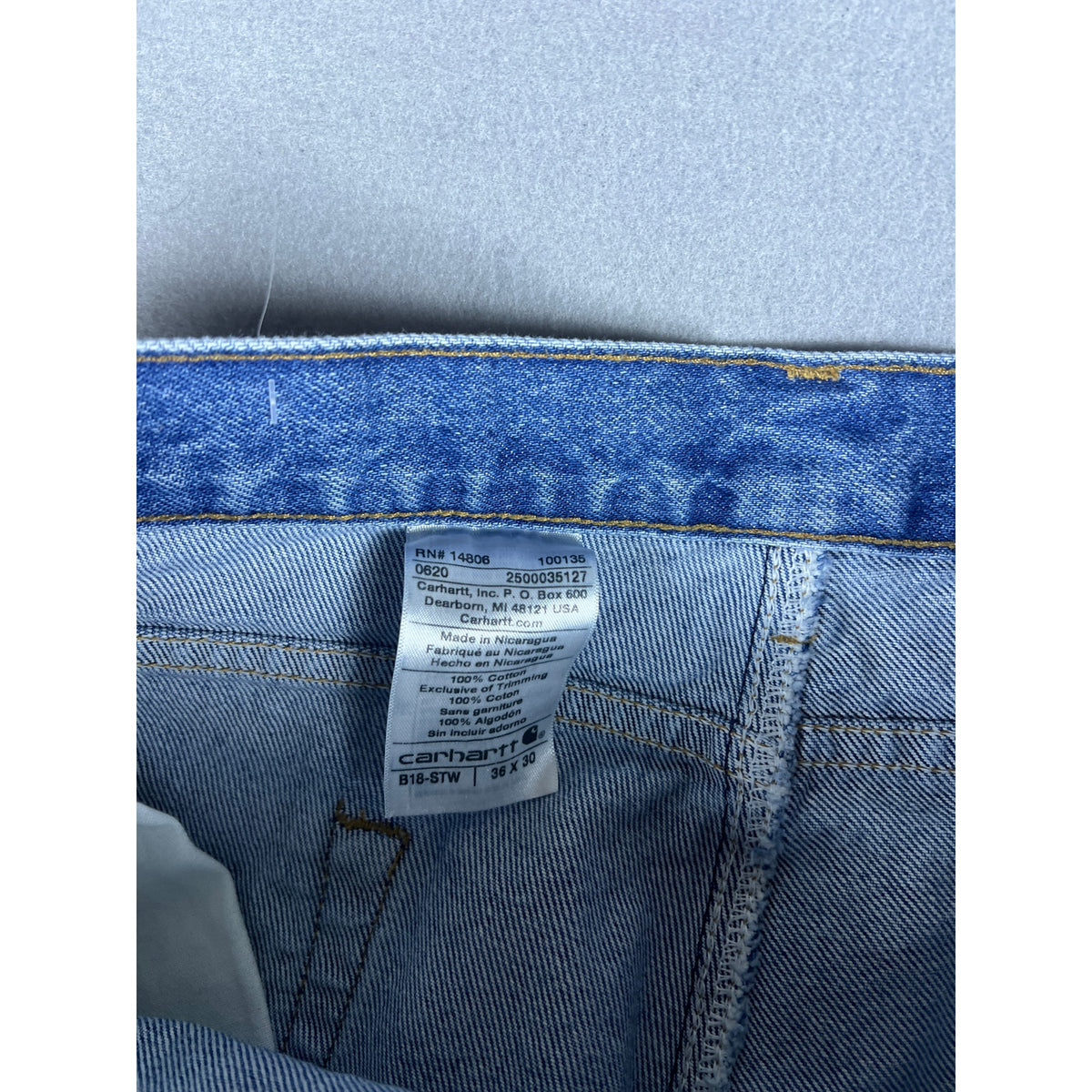 Carhartt Traditional Fit Denim Jeans - 36x30