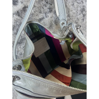 Vintage Coach Poppy White Pearl Shoulder Bag