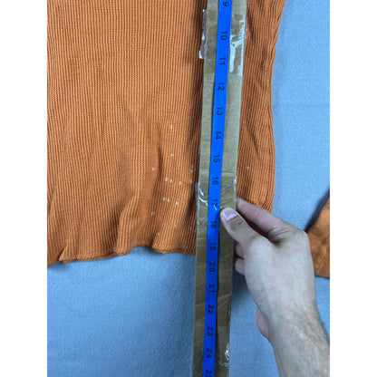 Y2k Billabong Orange Thermal Shirt - M