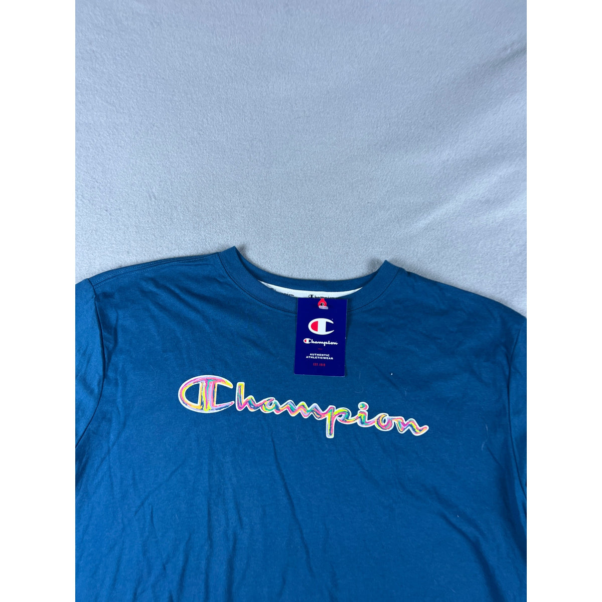 Champion Rainbow Logo T-Shirt Womens - XL