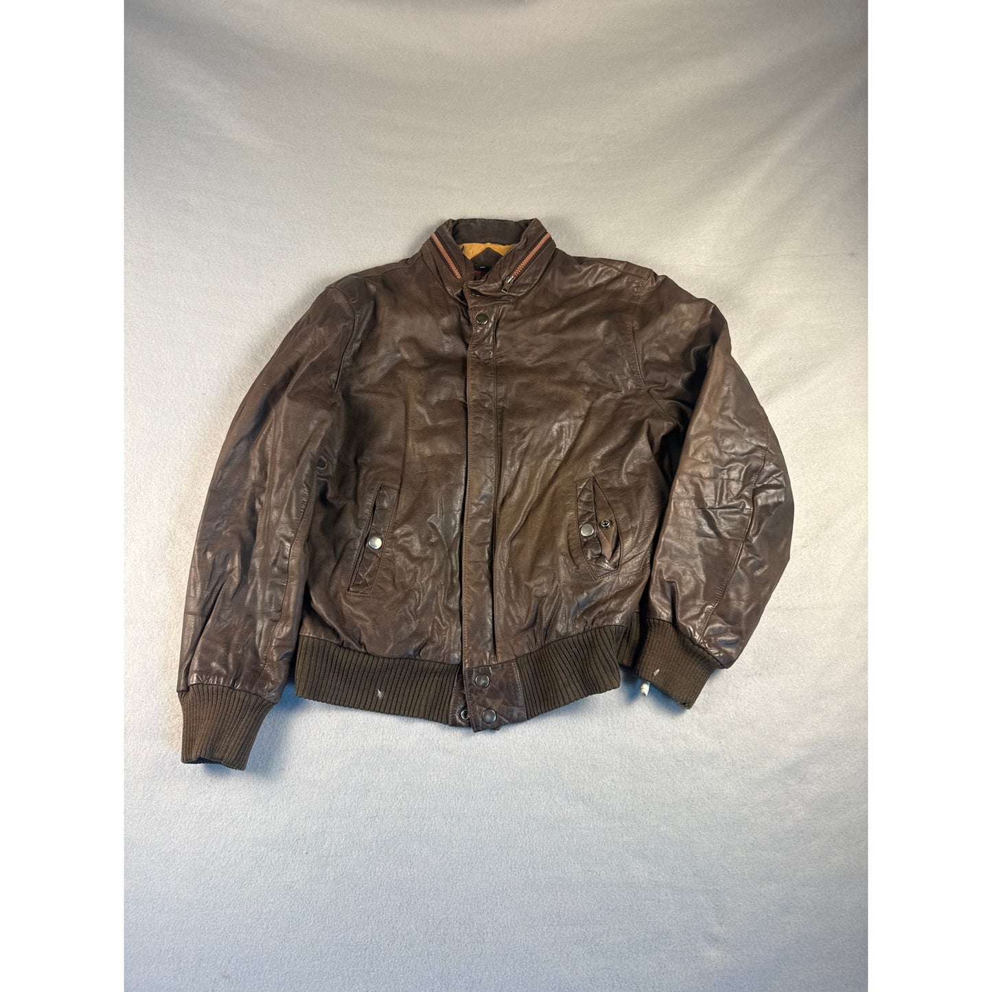 Vintage Darrow Leather Bomber Jacket - 38