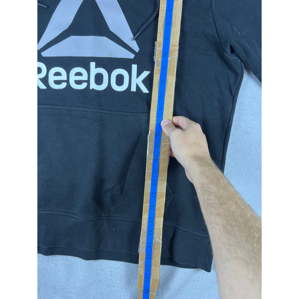 Reebok Logo Hoodie Sweatshirt - L