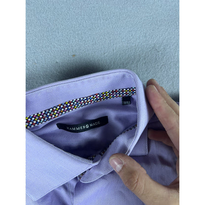 Hammer Made Herringbone Dress Shirt - 15.5