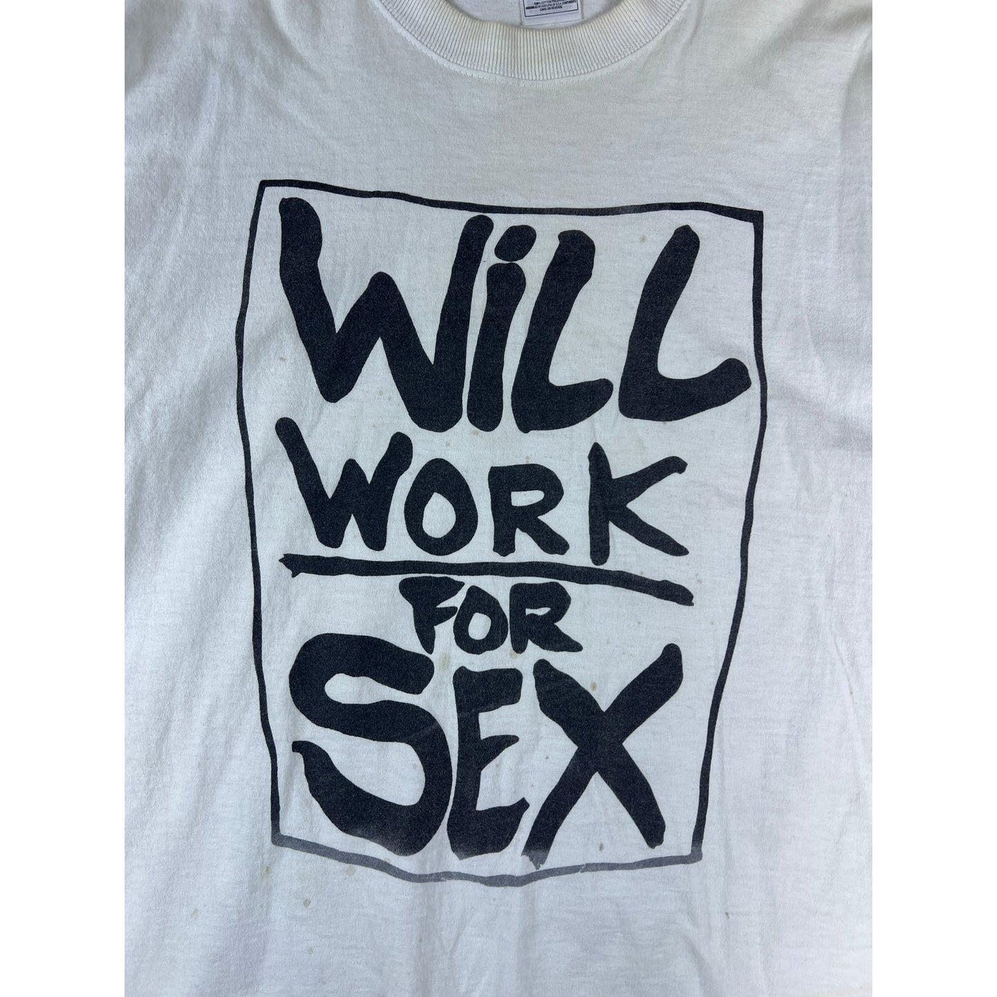 Vintage 90s Will Work For S*x T-Shirt - XL