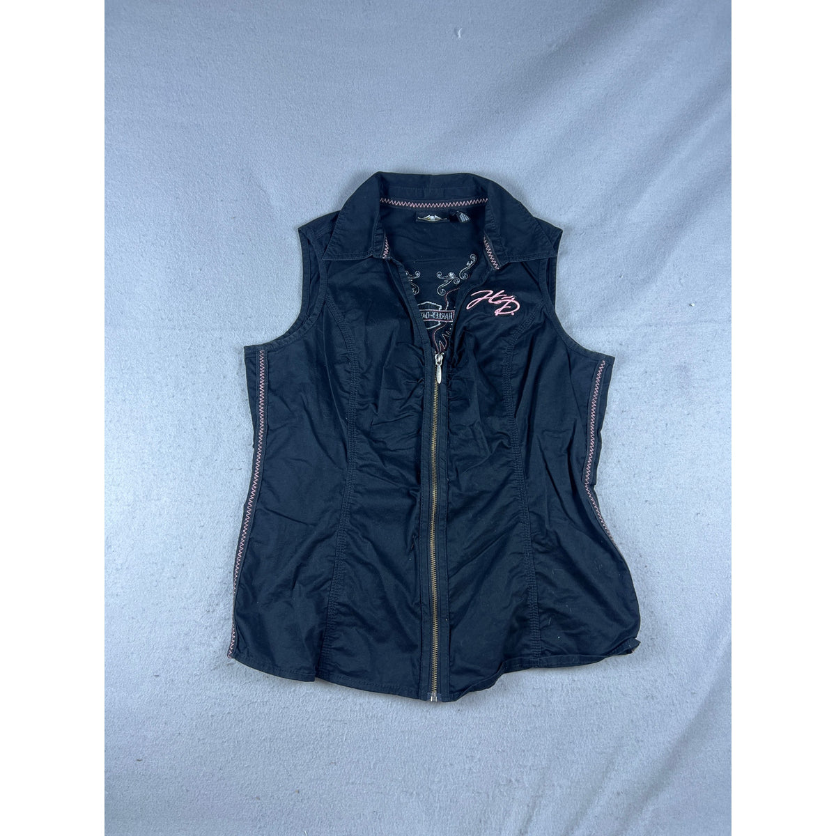 Harley-Davidson Embroidered Wings Biker Shirt Womens - L
