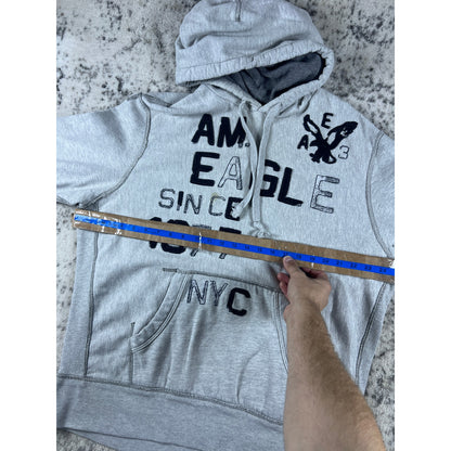 Vintage American Eagle Spellout Hoodie - XXL