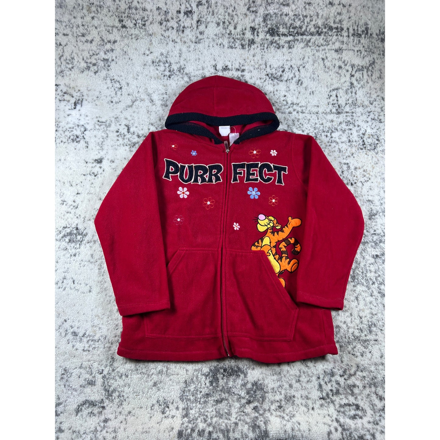 Vintage Red Tigger Fleece Hoodie - M
