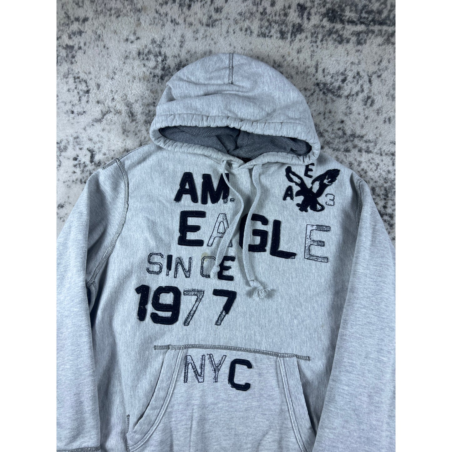 Vintage American Eagle Spellout Hoodie - XXL
