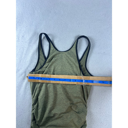 Lululemon In The Flow Tank Top Heathered Fatigue Green - XS/S