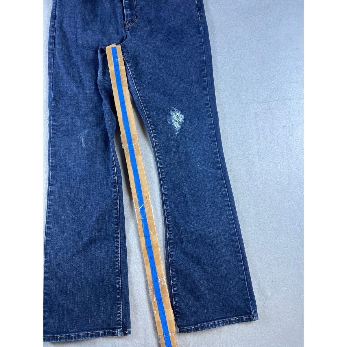 Levi's Classic Bootcut Dark Wash Distressed Jeans - 10