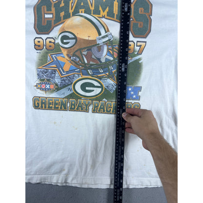 Vintage Super Bowl Champs 96-97 Green Bay Packers T-Shirt - L
