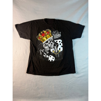 Untamed Skeleton King Kissing Woman T-Shirt - L