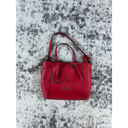Vintage Red GUESS Tote Bag With Sliver Charms