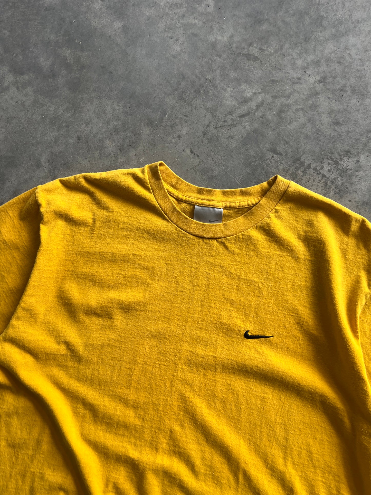 Vintage Dark Yellow Nike Swoosh Shirt - L