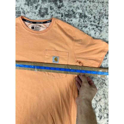 Y2k Orange Carhartt Force Relaxed Fit Shirt - S