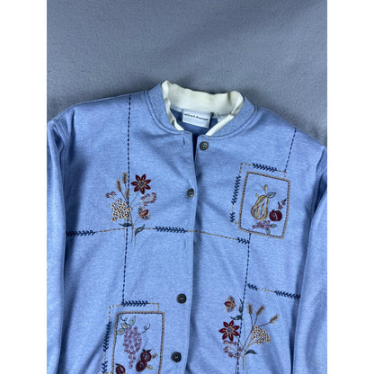 Alfred Dunner Floral Beaded Jacket Womens - S