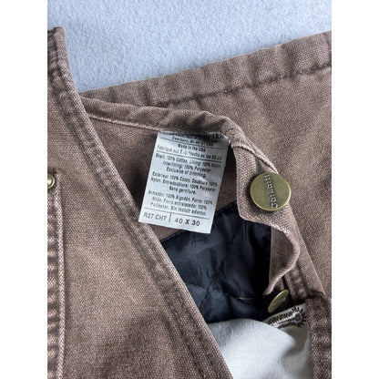 Carhartt Washed Canvas Duck Insulated Bib Overall - 40x30