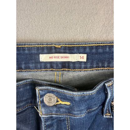 Levi's Mid Rise Skinny Cropped Jeans - 14