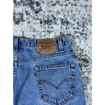 VTG Levi 505 Light Wash Denim Jean Shorts Sz 36 Made in USA 90s