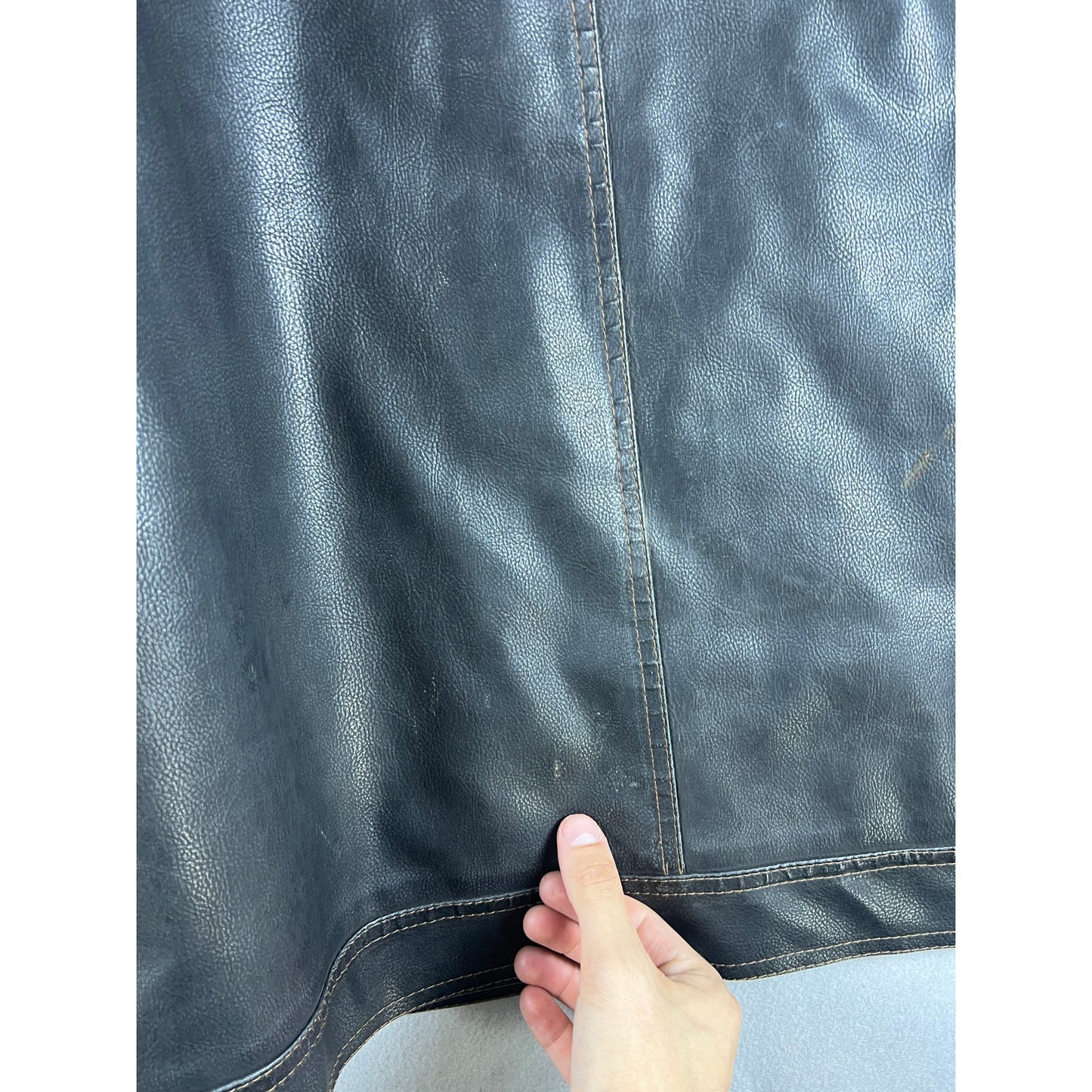 Arizona Faux Leather Biker Jacket - XL