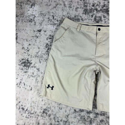 Under Armour Men's Beige Golf Shorts - 36