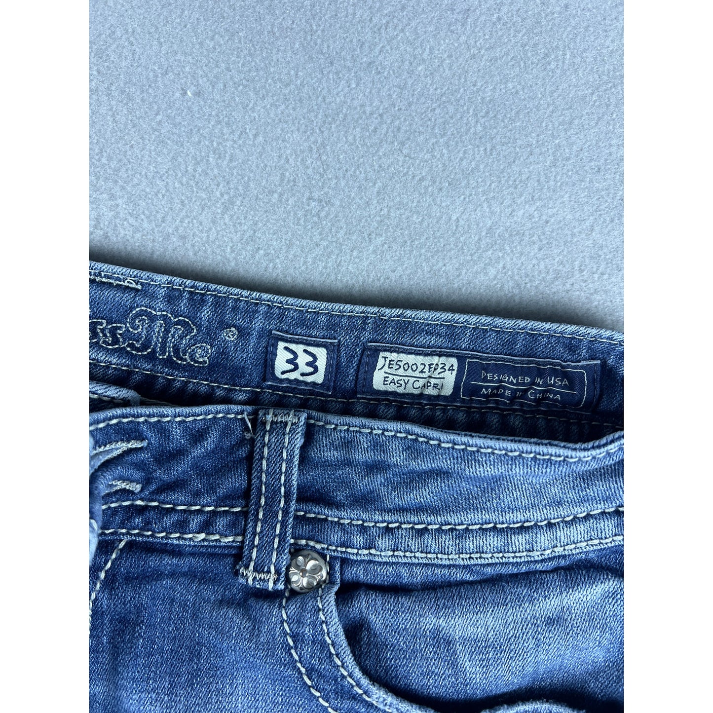 Miss Me Easy Capri Sequins Rhinestones Jeans - 33