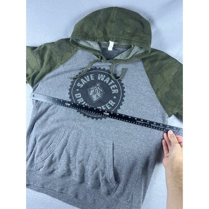 Save Water Drink Beer Camo Hoodie - XL