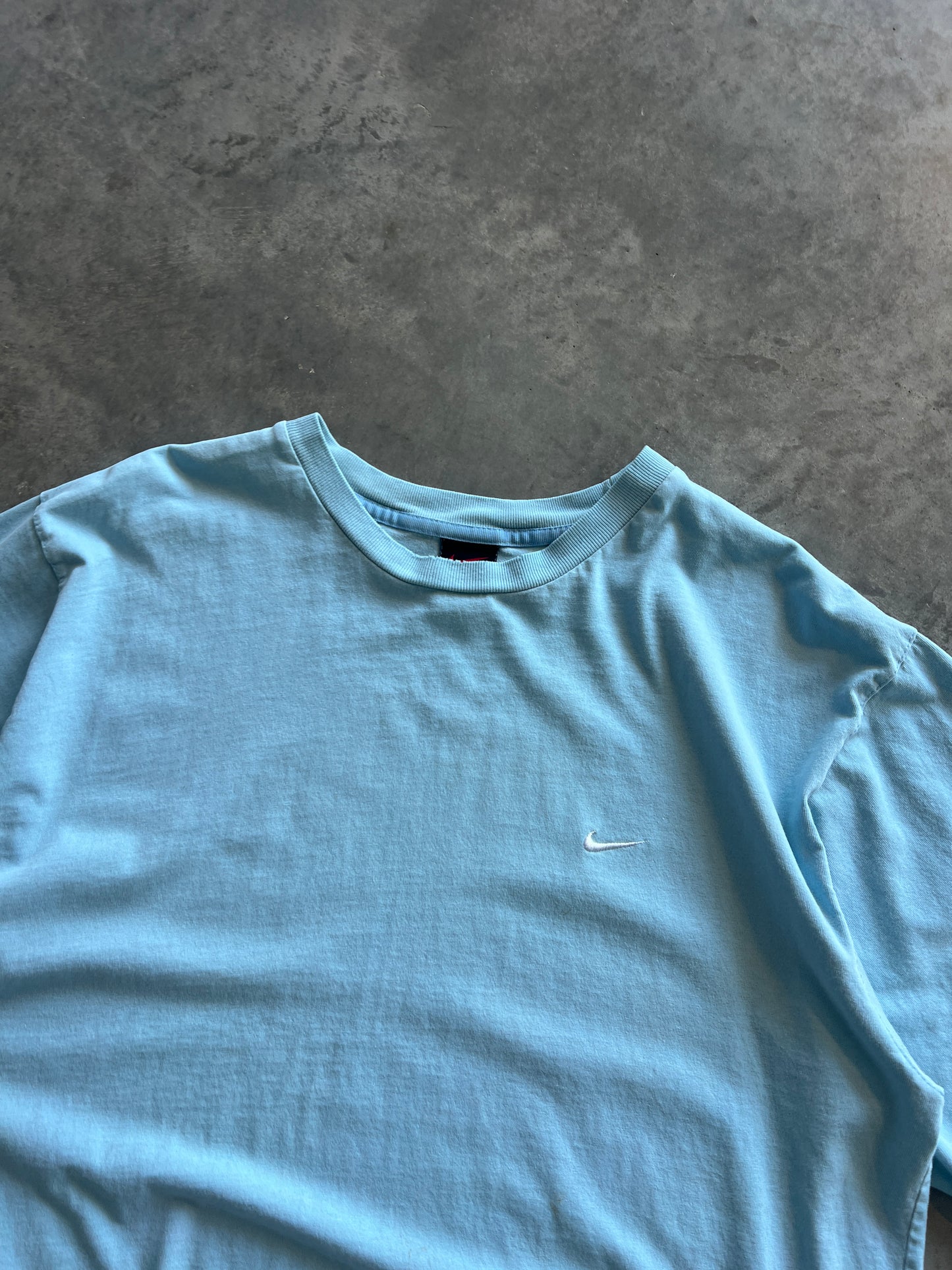 Vintage Sky Blue Nike Swoosh Shirt - L