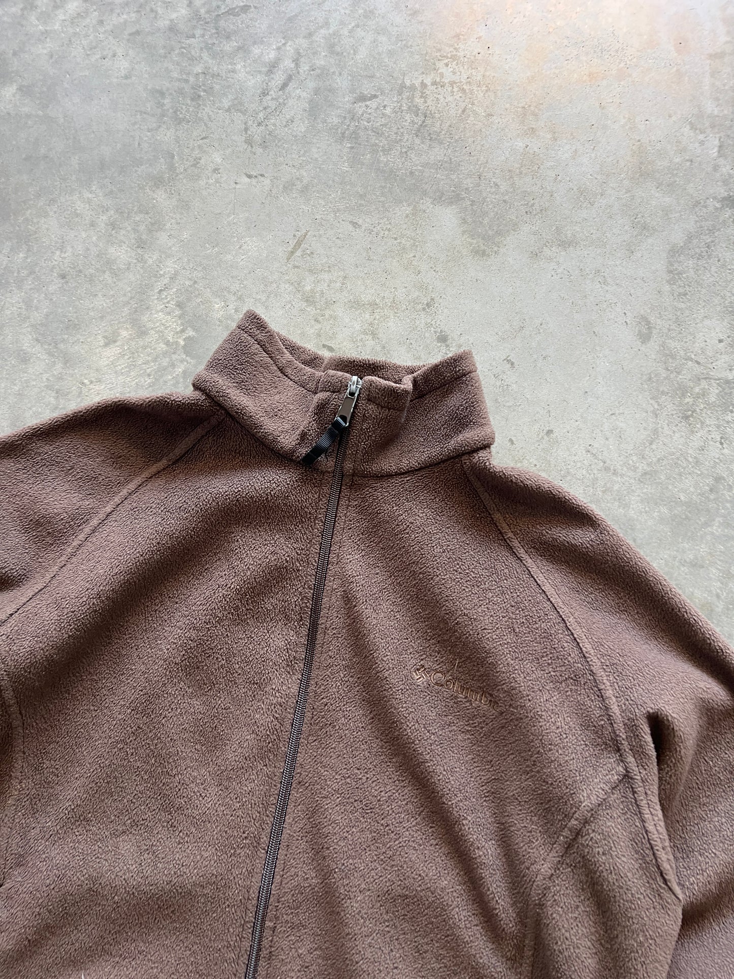 Vintage Brown Columbia Fleece Zip/up - XL