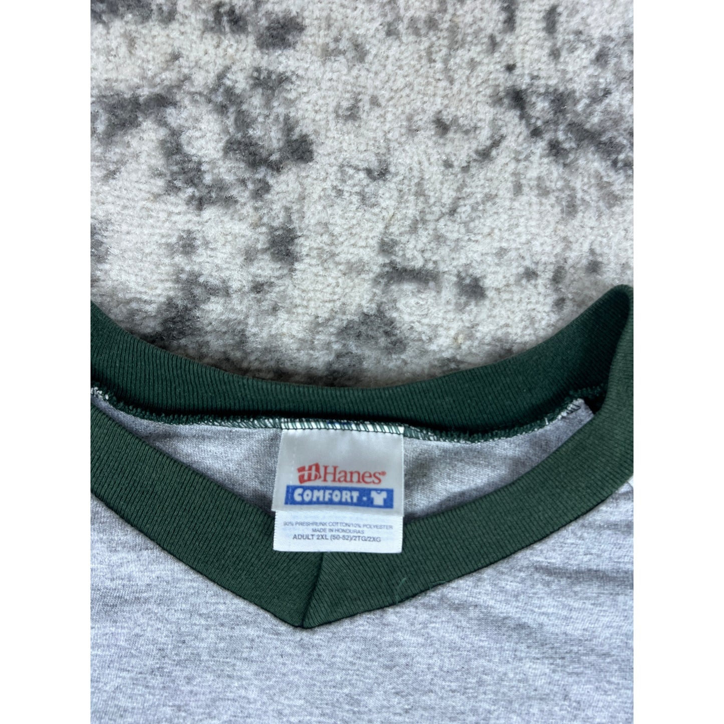 Vintage Green Yellowstone National Park Bear Tee Adult 2XL Gray Hanes USA Made