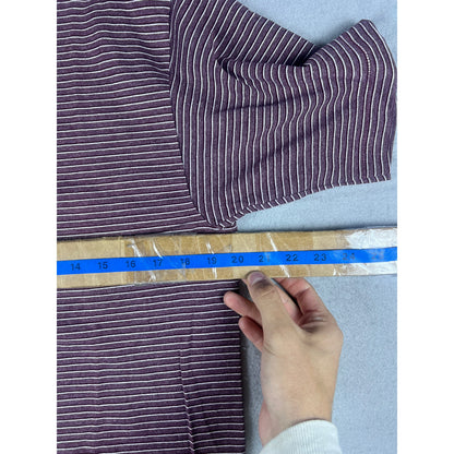 Vintage 90s Striped Single Stitch T-Shirt - L