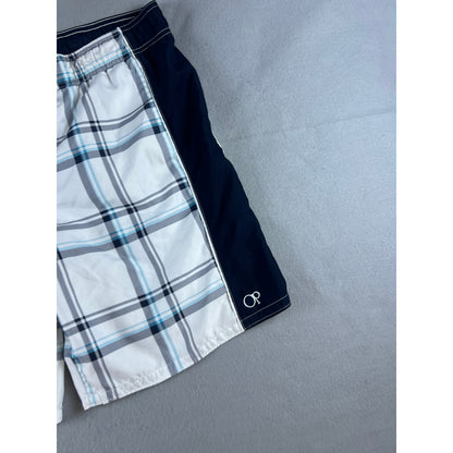 Ocean Pacific Plaid Board Shorts - L