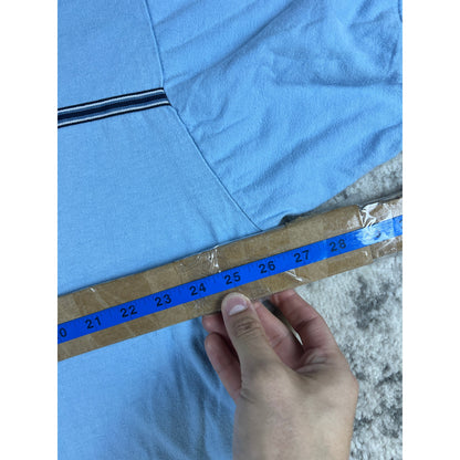 Vintage Stripped Sky Blue T-shirt - XL