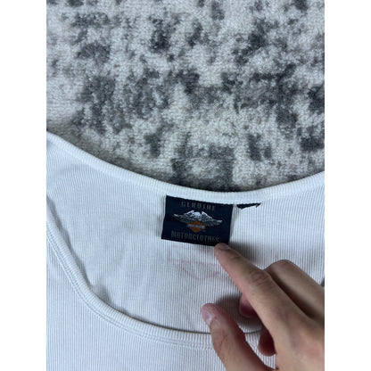 Vintage White Harley Davidson Tank Top Shirt - XL