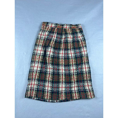 Vintage Plaid Woven Jacquard Skirt - 24