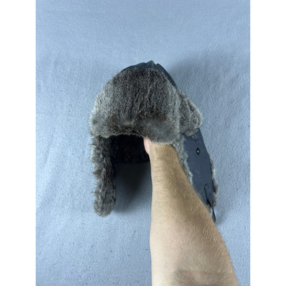 Norko Leather Rabbit Fur Trapper Bomber Hat