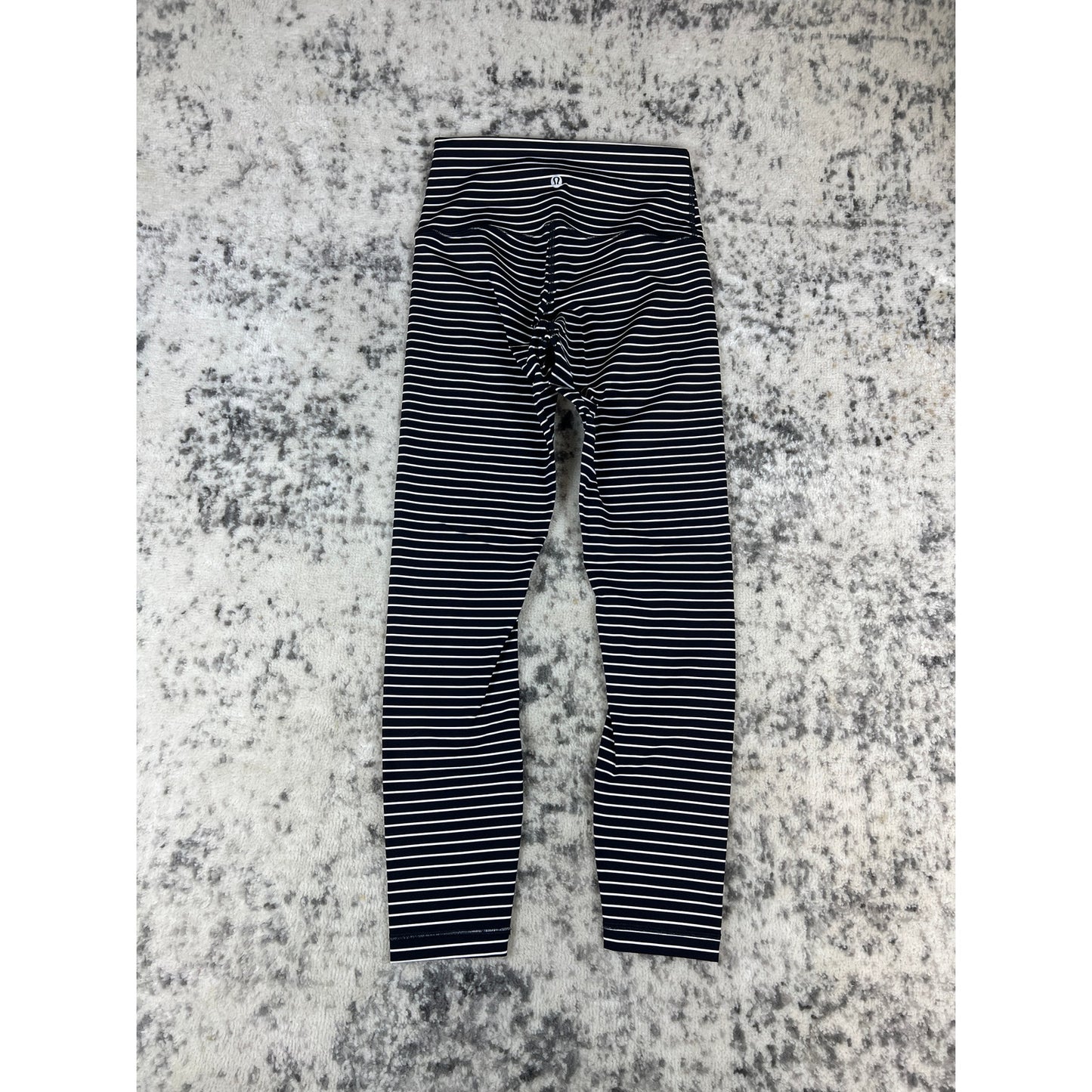 Lululemon Pants Womens Black White Striped High Rise - 6