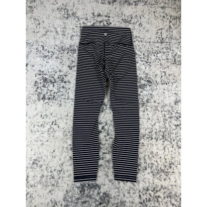 Lululemon Pants Womens Black White Striped High Rise - 6