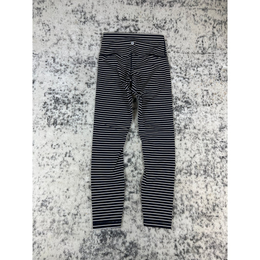 Lululemon Pants Womens Black White Striped High Rise - 6