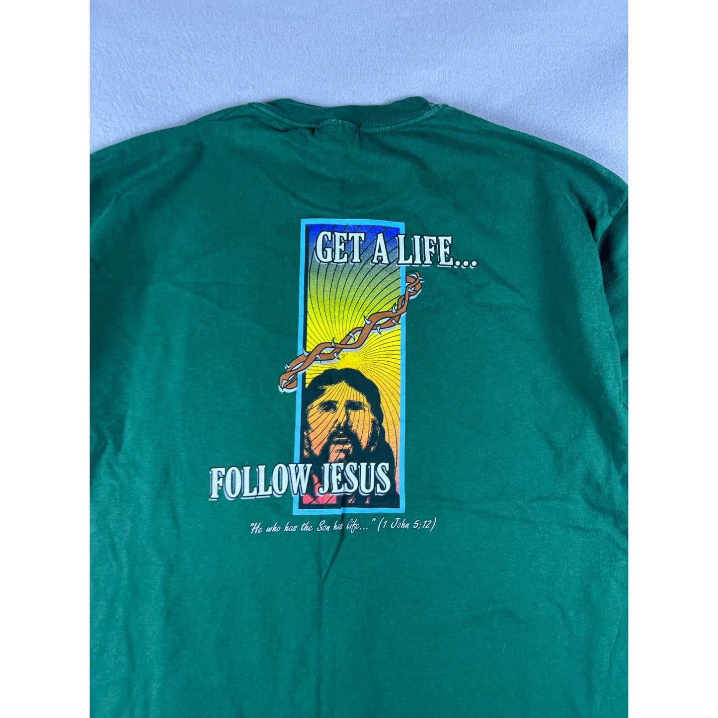 Vintage Get a Life Follow Jesus Tee - XL
