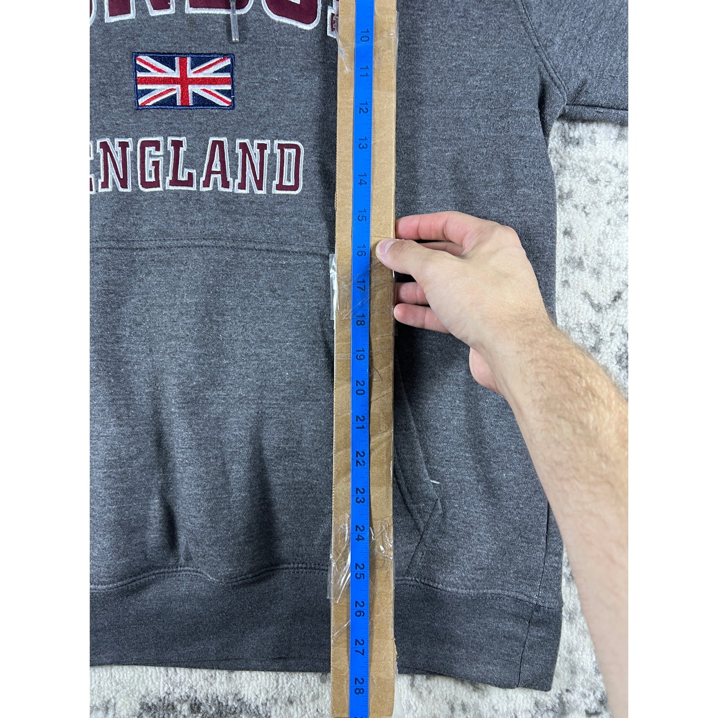 Vintage Grey London England Hoodie - XL
