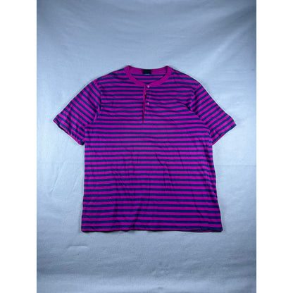 Vintage Todays News Henley Shirt Mens - 1X